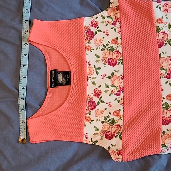 Paper Doll girls sleeveless color block with floral design Size 14 EUC - Picture 6 of 10